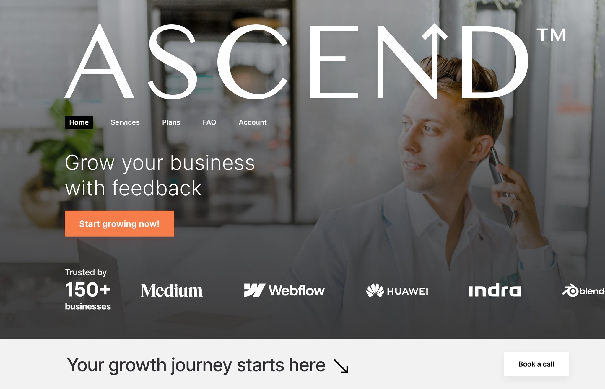 Web Design for Ascend, a mentorship platform.