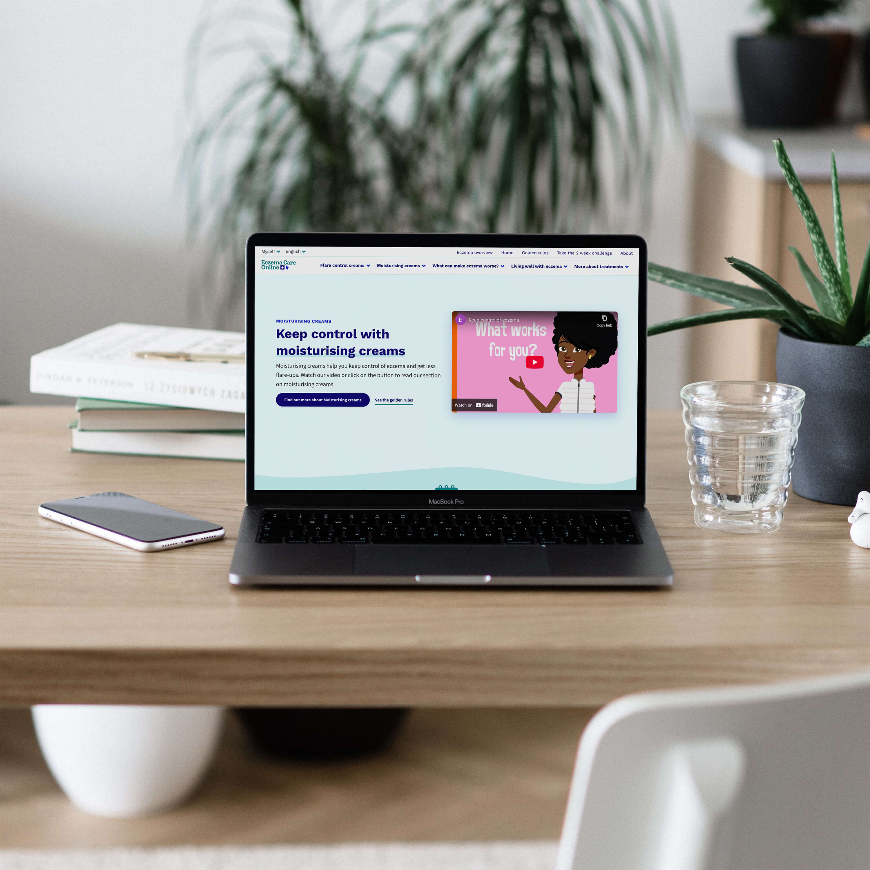 ECO case study image, showing the website on a laptop on a table