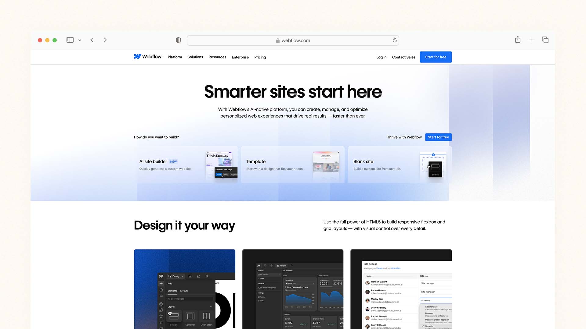 Webflow — Best DIY Builder for Designers