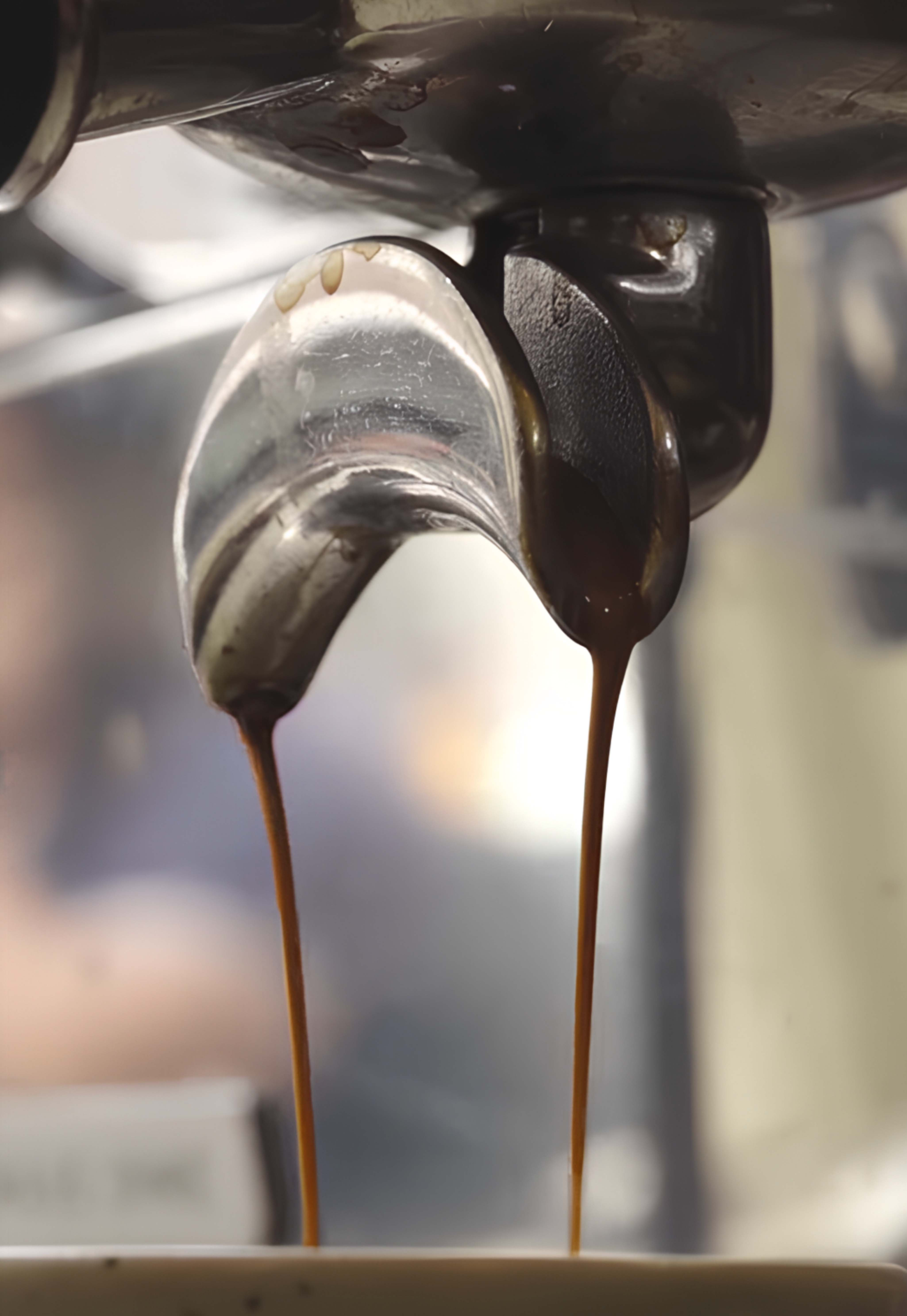 coffee drizzle macro shot