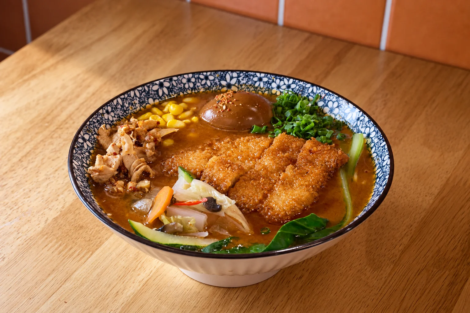 Chicken ramen bowl at Bungeo