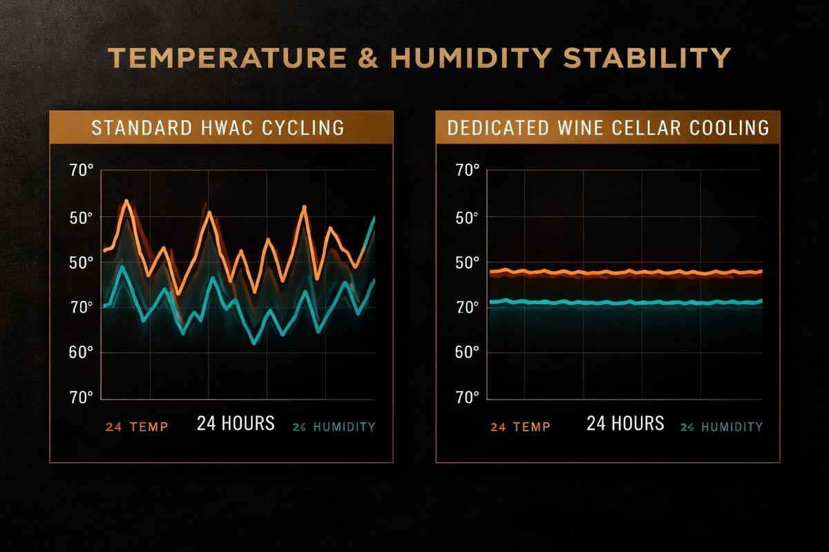 Wine cooling unit climate control comparison