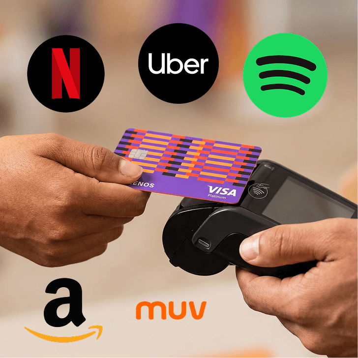 tarjeta internacional visa de takenos para pagar suscripciones sin iva digital en paraguay suscripcion de amazon, spotify, netflix
