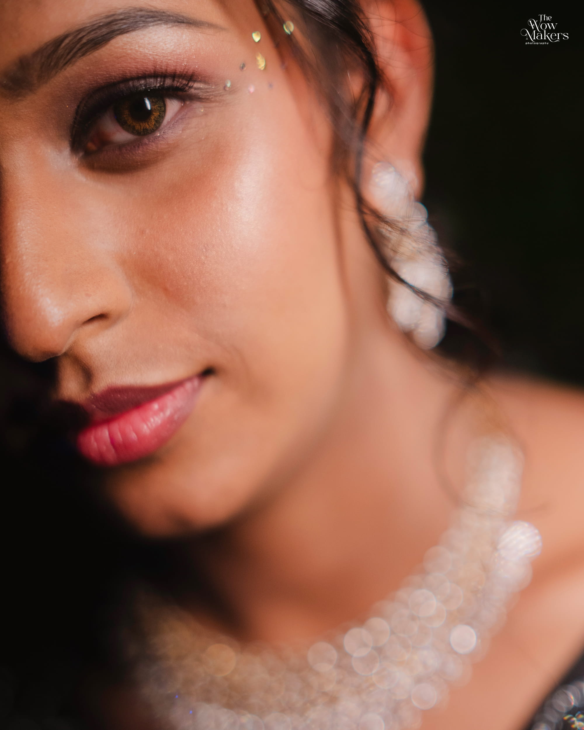 Wedding day photo collage with bride and groom in maroon and gold attire, jewelry and ring close-ups, captured by Wow Makers in Hyderabad, India.