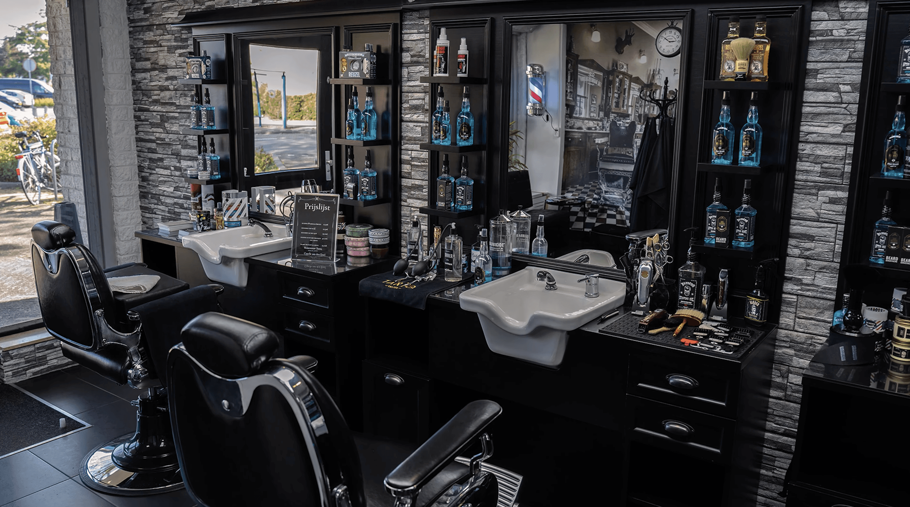 Looking inside a Barbershop