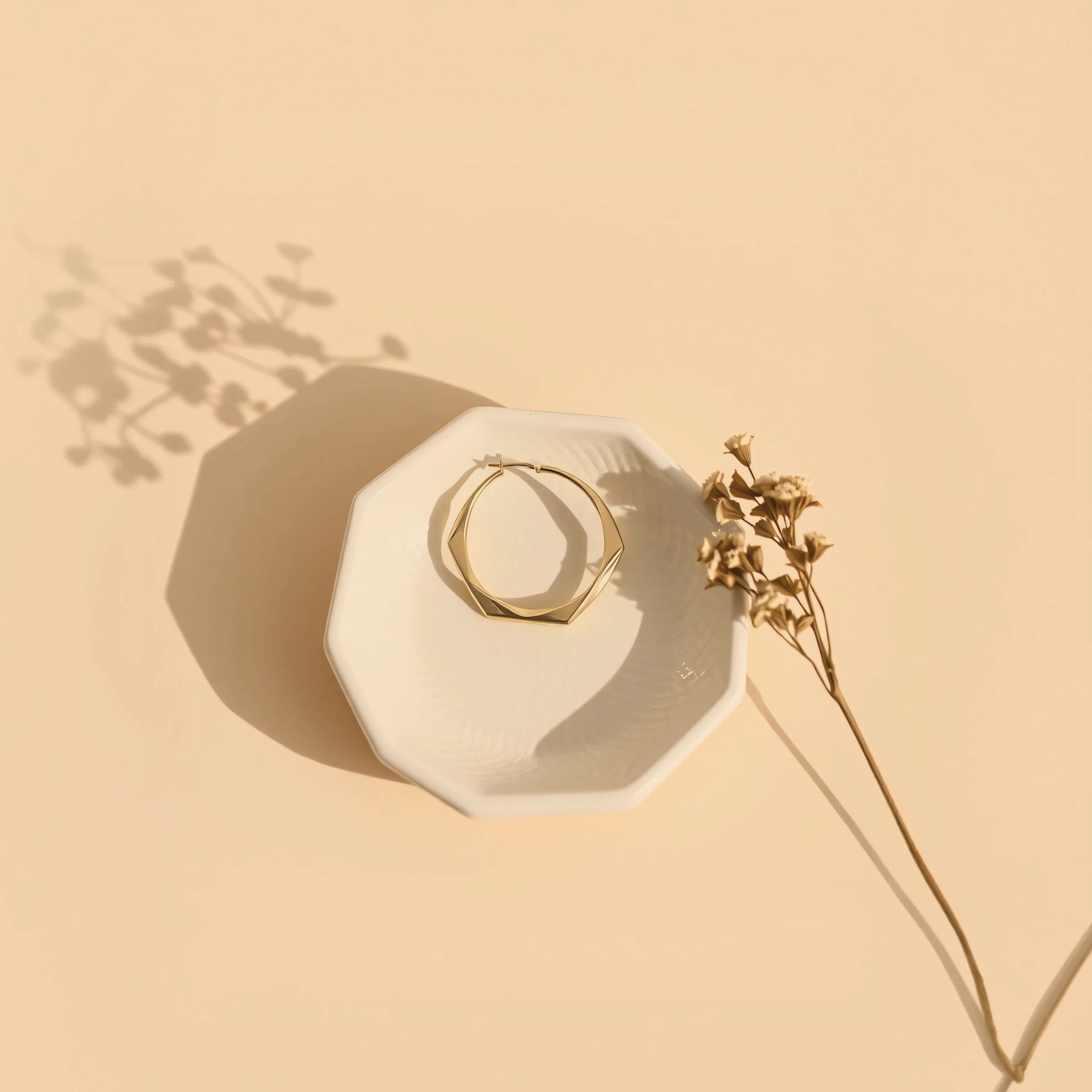 Minimalist Gold Earring Display