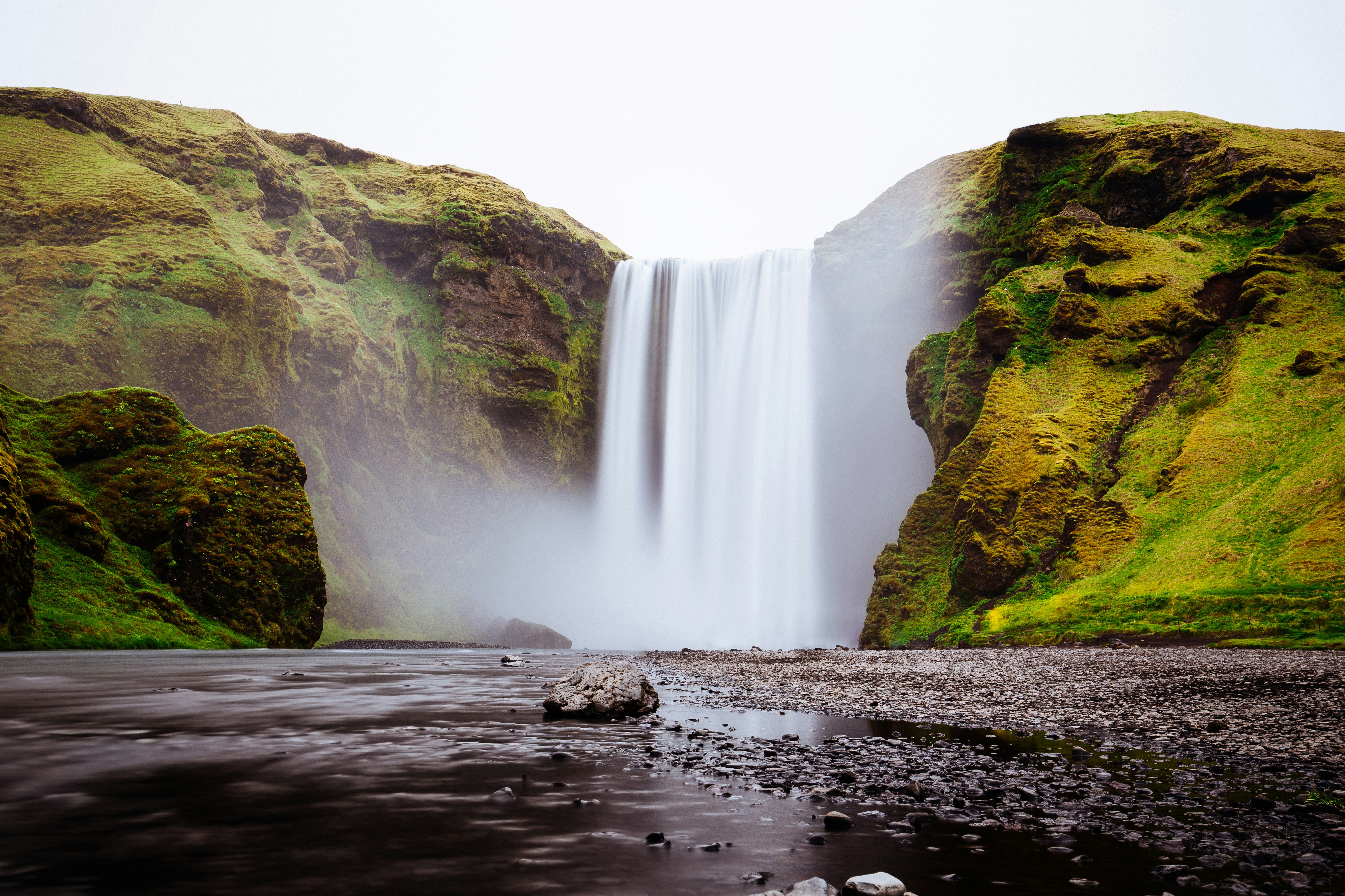 time lapse photography of waterfalls