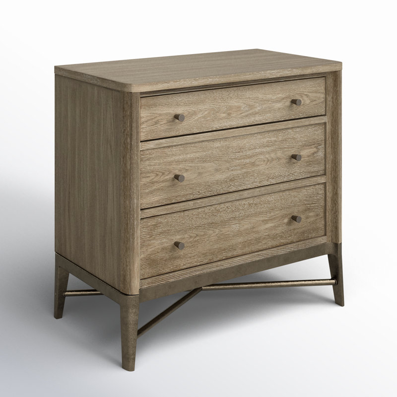 Elegant regan nightstand with ample storage space and a timeless design.