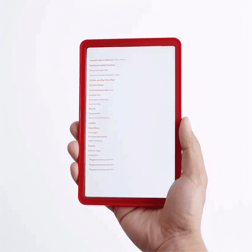 Red ink E-book reader