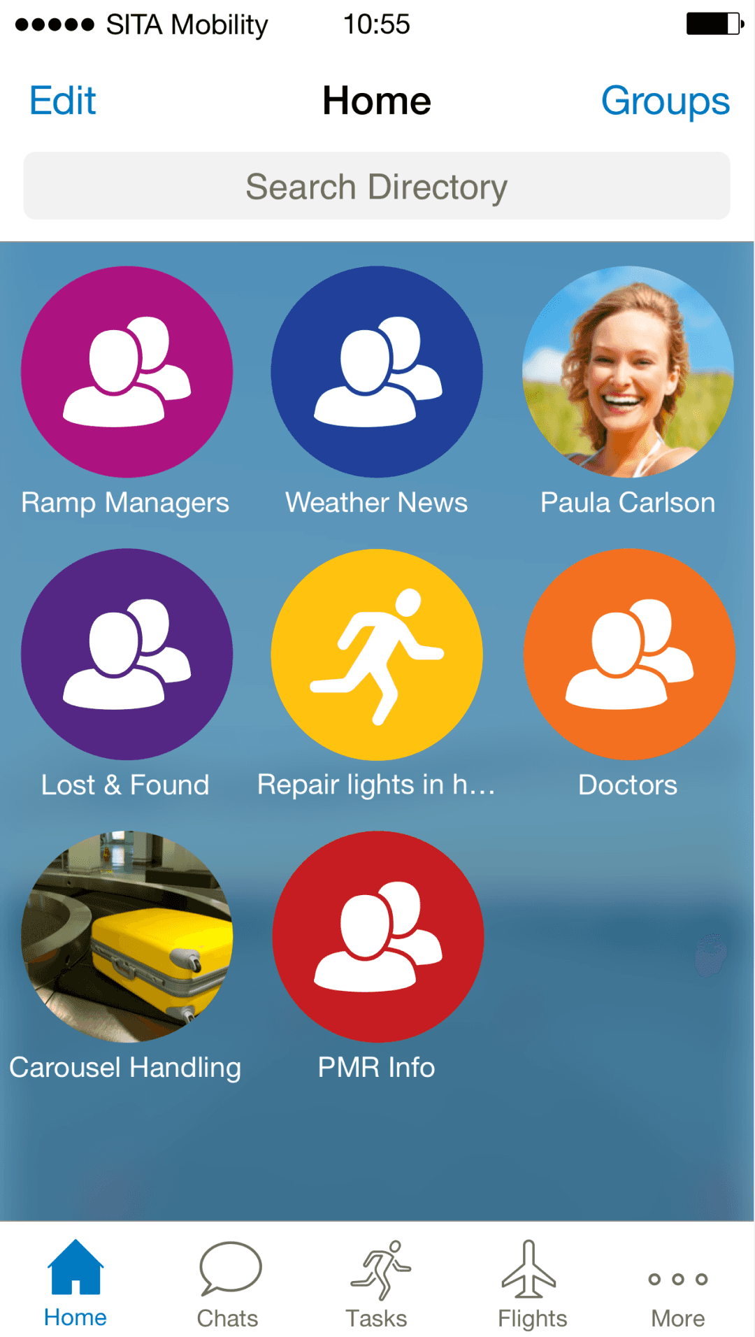 Screen example 3 of the collaboration app