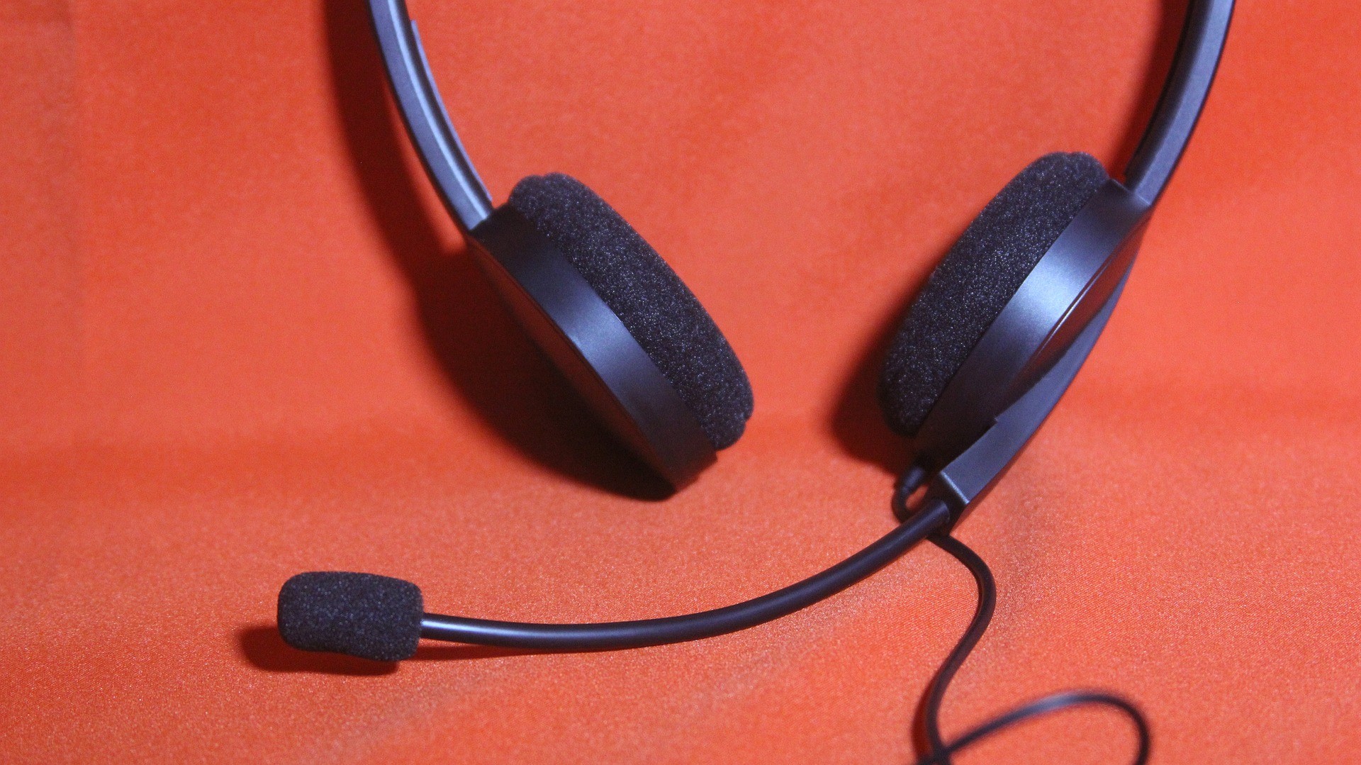 Headphone with Microphone on table