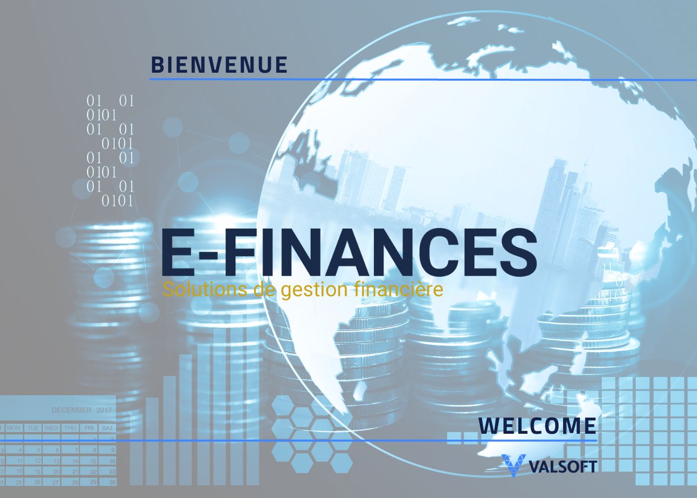 E-finances logo and Valsoft logo