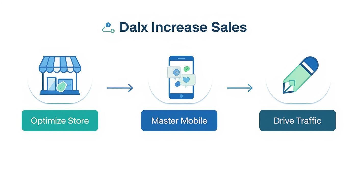Infographic about how to increase online sales