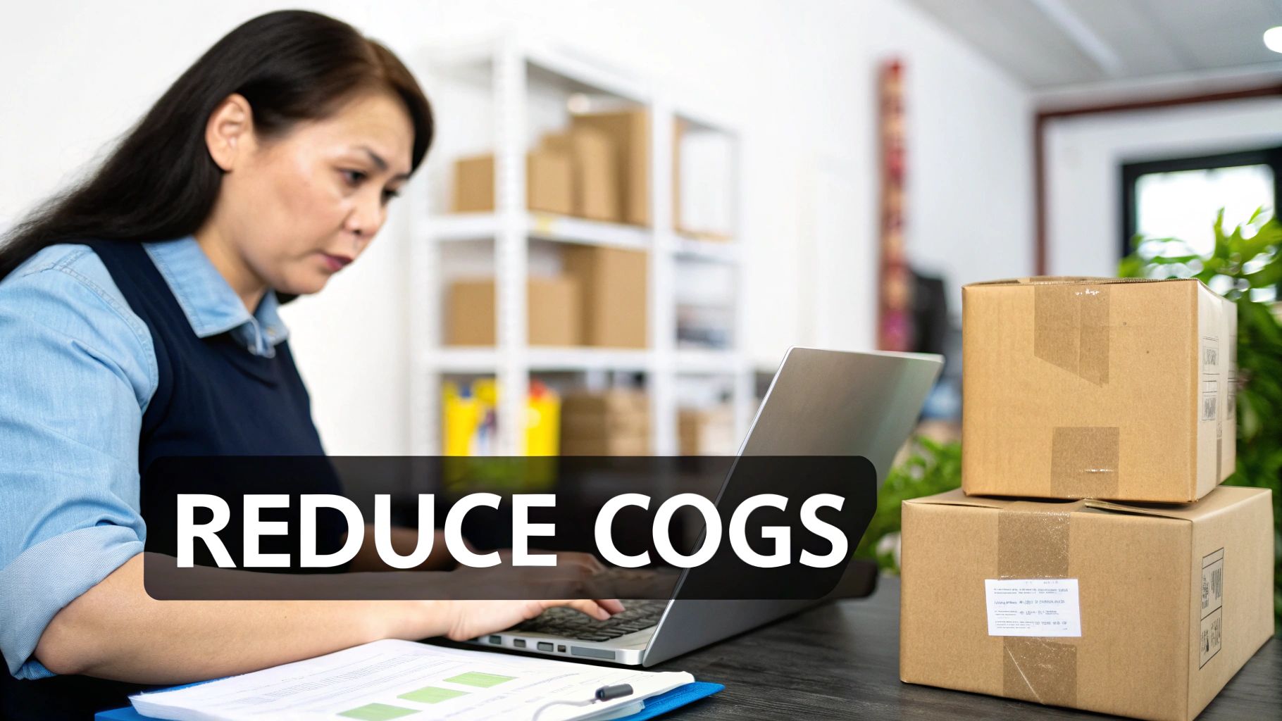 A person using a calculator to analyze business expenses and find ways to reduce costs.