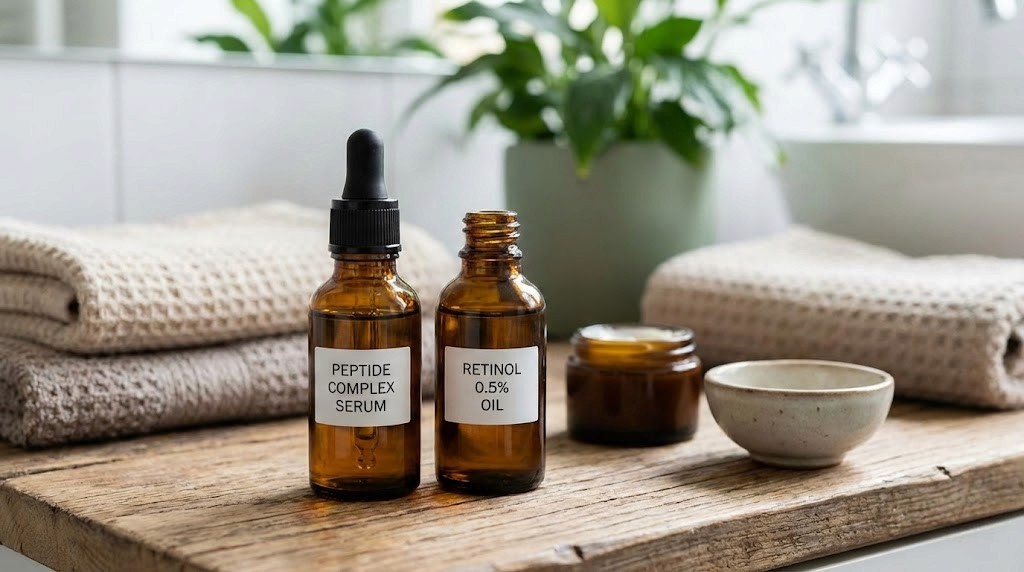 Peptides and retinol