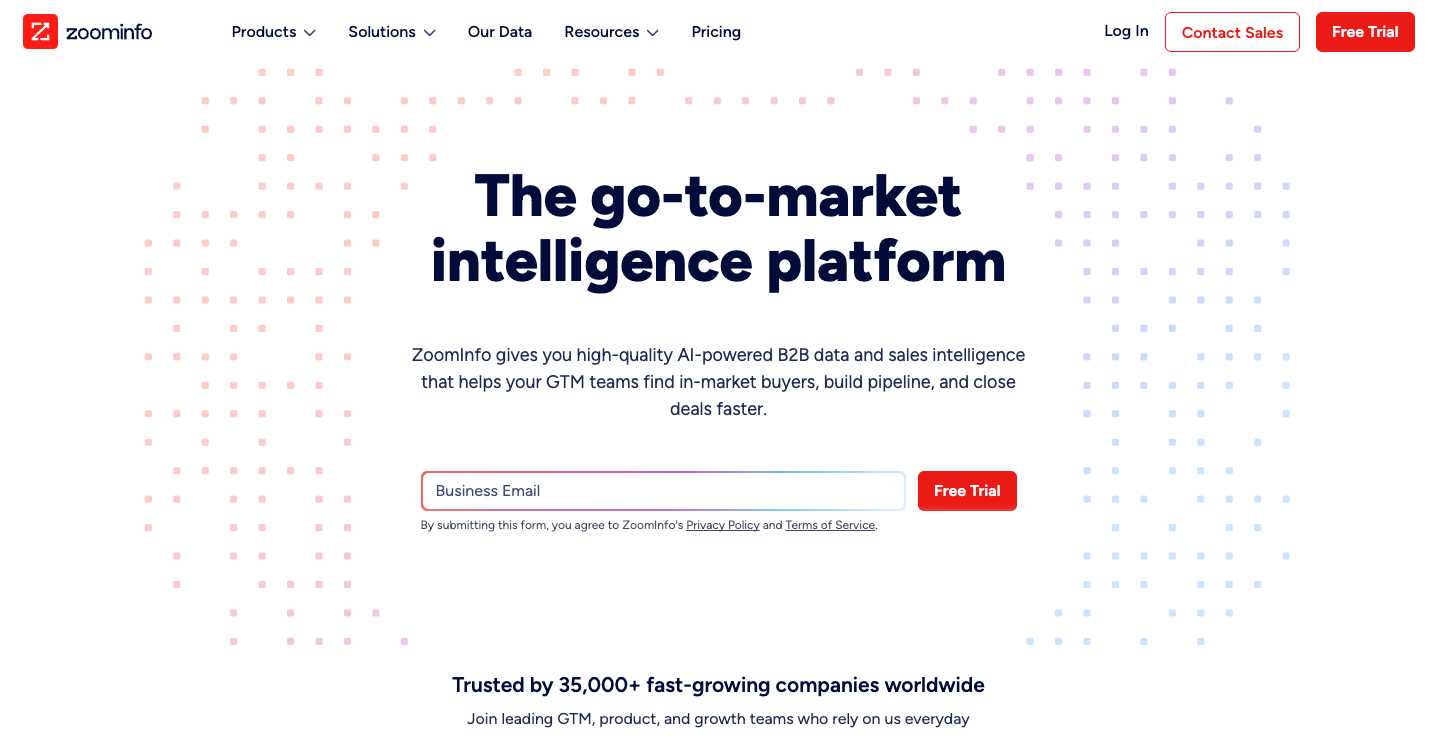 Zoominfo market intelligence provider platform
