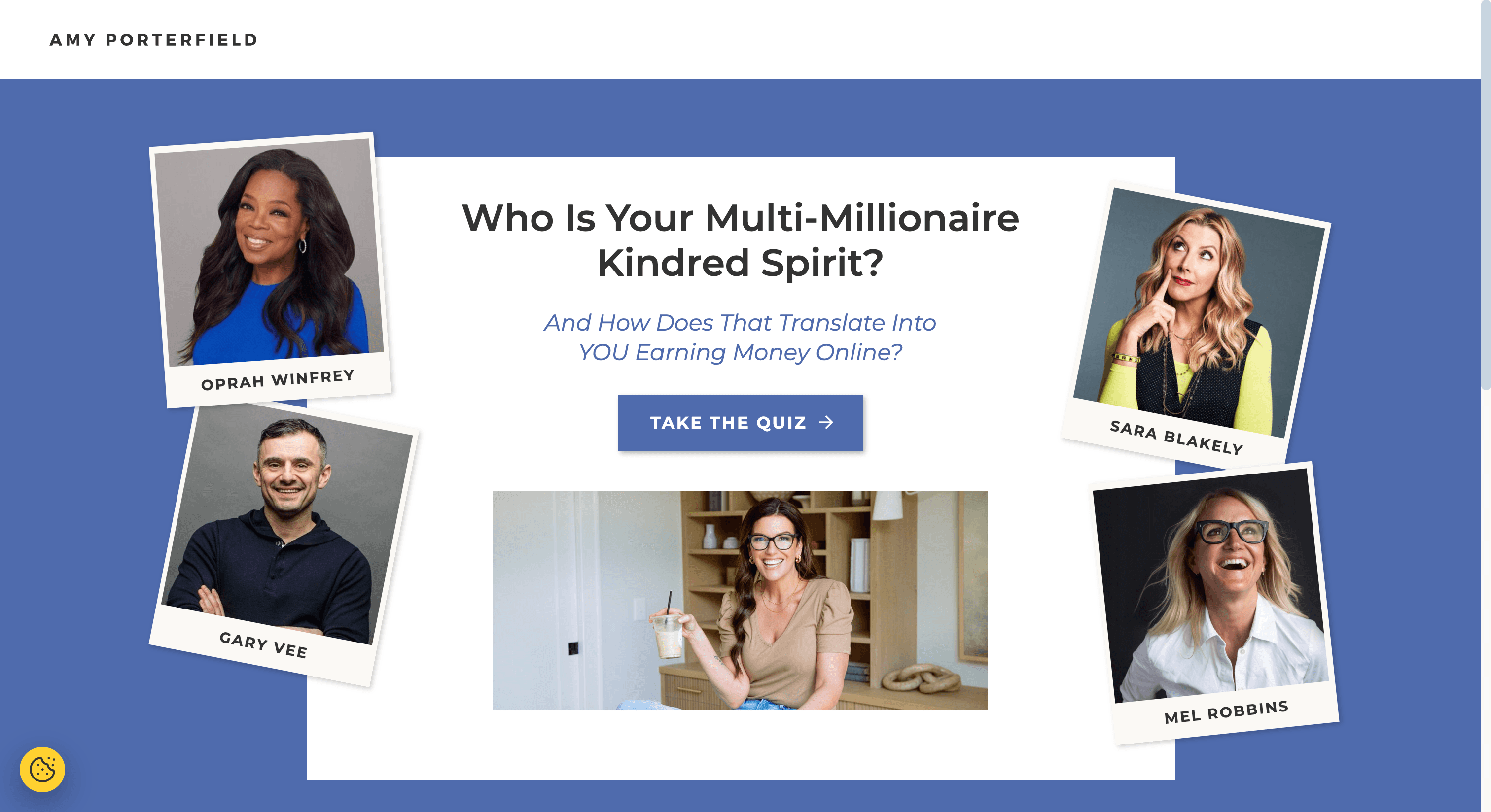 Amy Porterfield uses an Entrepreneur Quiz as a quiz funnel