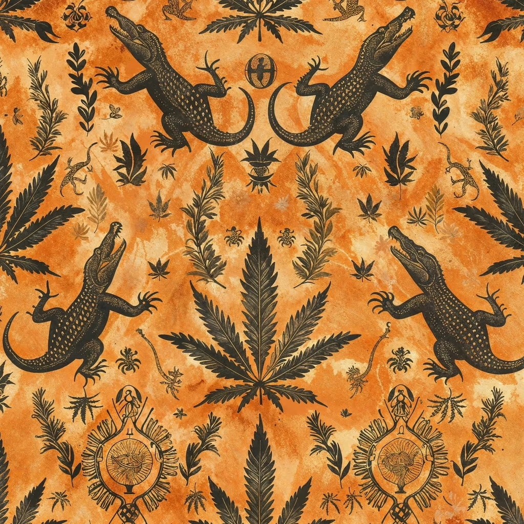 Gilded Leaf Cannabis Co. Victorian Pattern