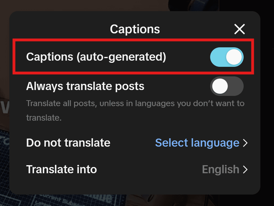 tiktok screenshot settings