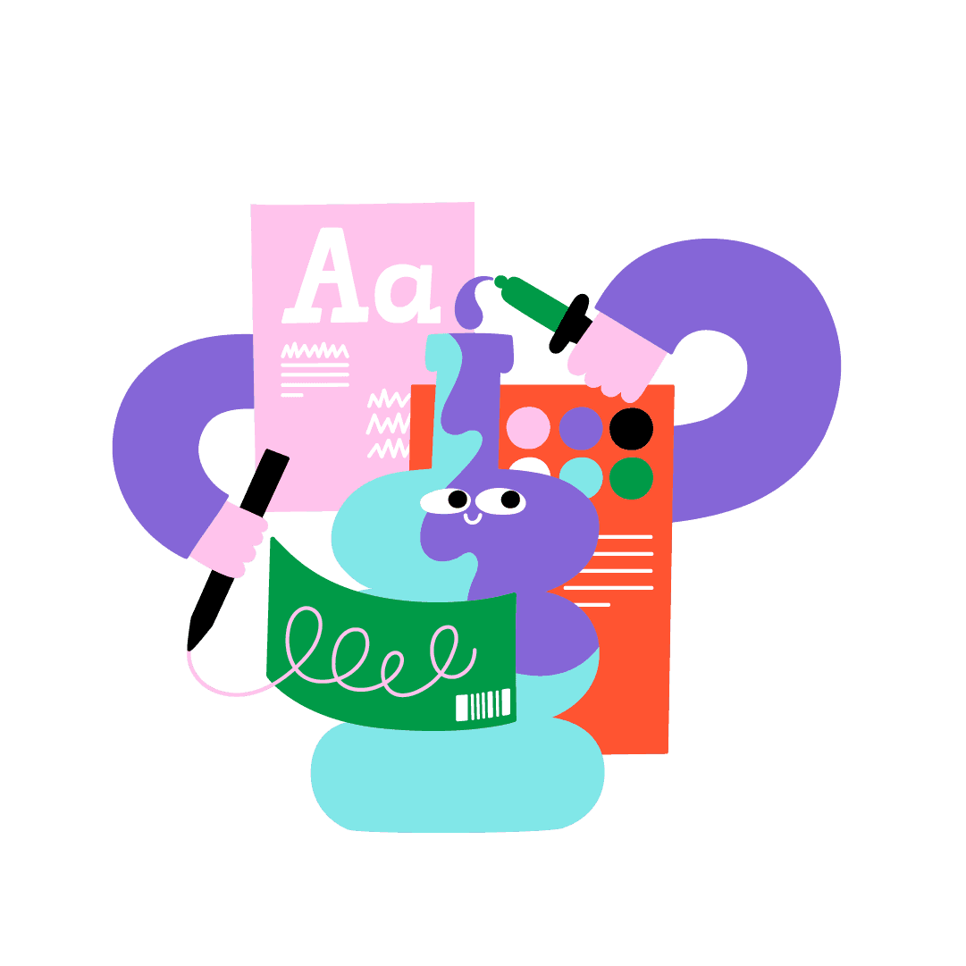 Kuvitus design-teemasta