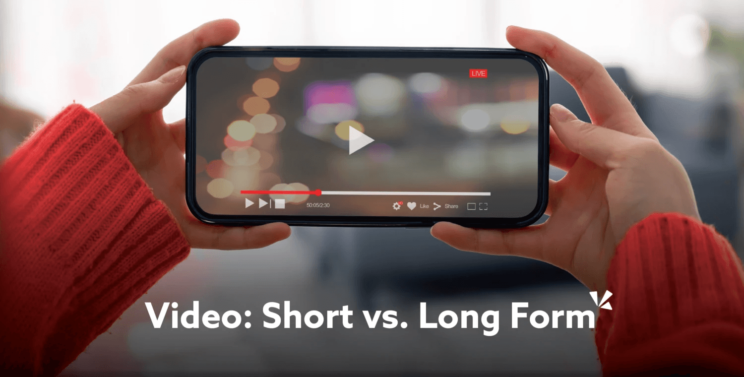 Hands holding smartphone playing online video - Long Form Video Content