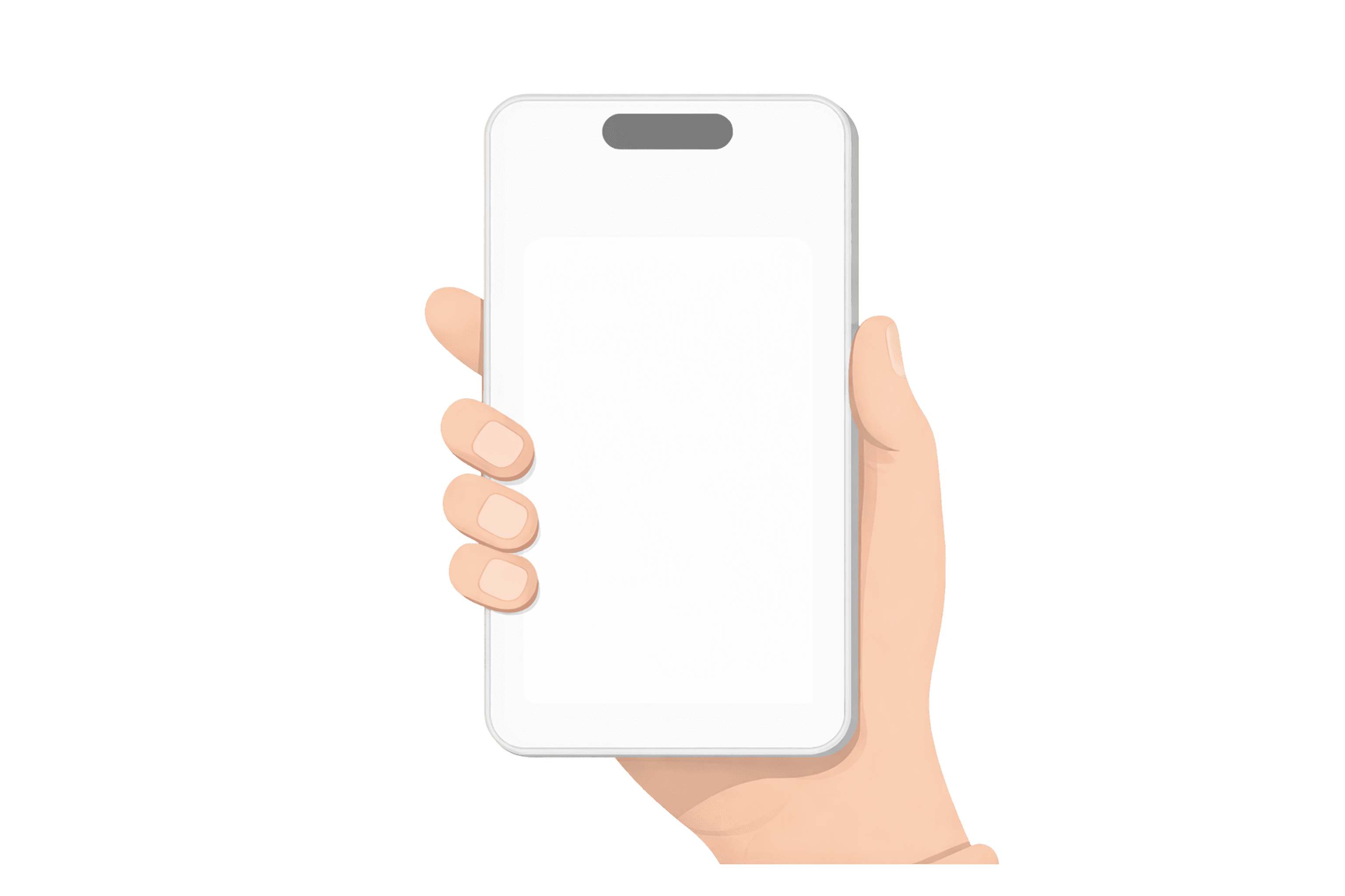 Mobile is holded by hand 