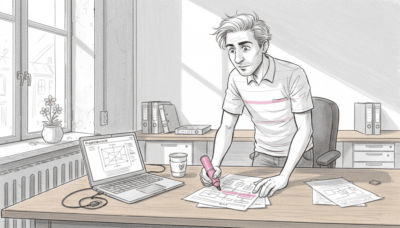 Ein Projektmanager entscheidet, welche KI-Anwendungen im Unternehmen zum Einsatz kommen.