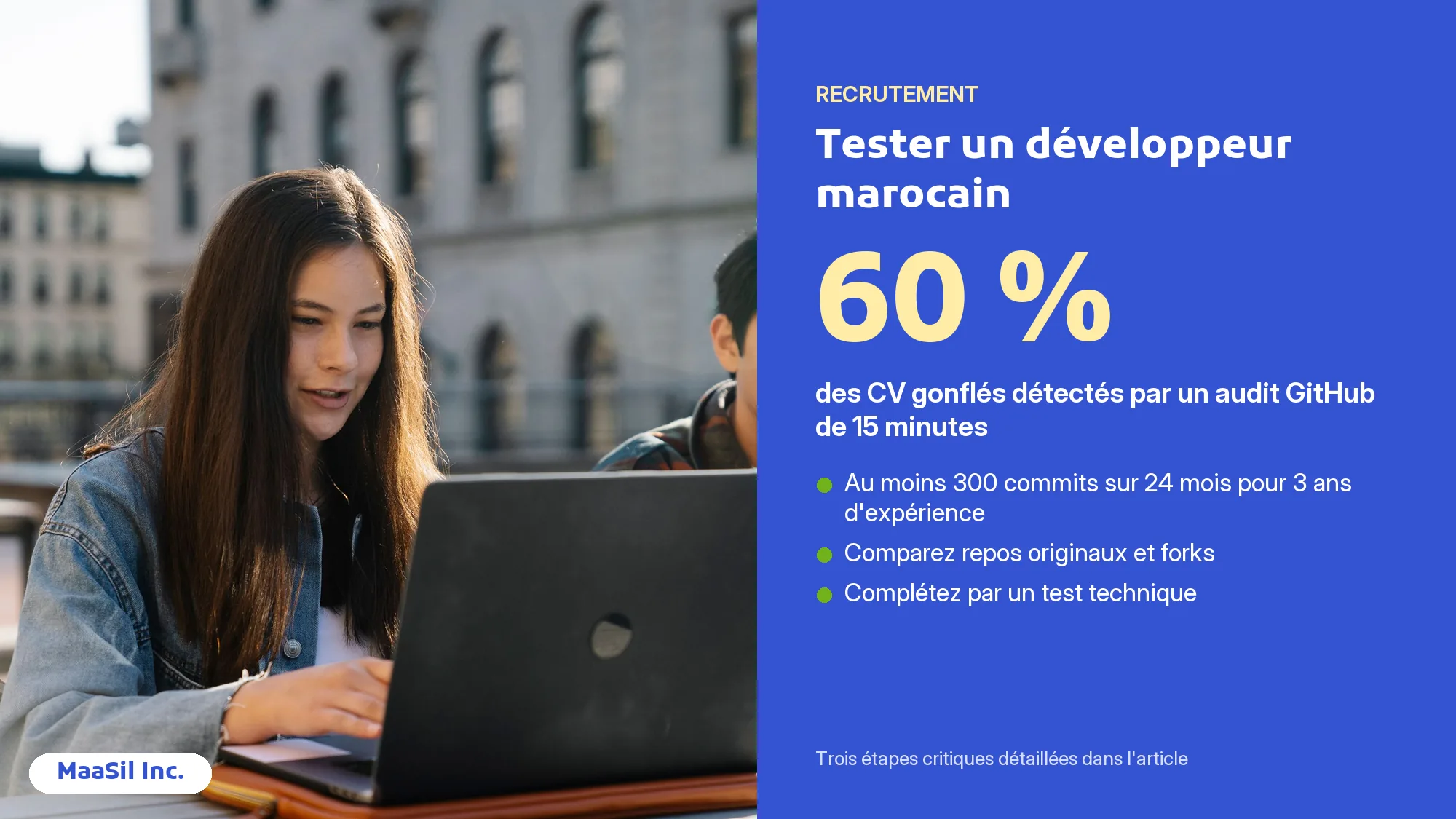 Infographie : un audit GitHub de 15 minutes détecte 60 % des CV gonflés de développeurs