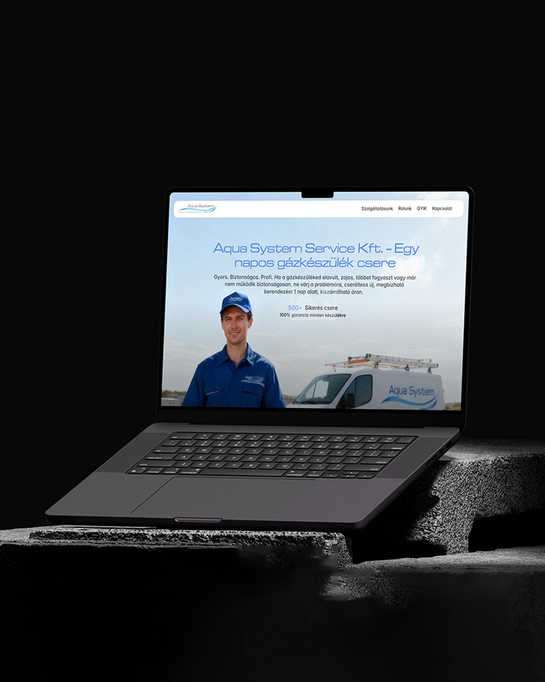 Aqua System Service Kft. weboldal látványterve