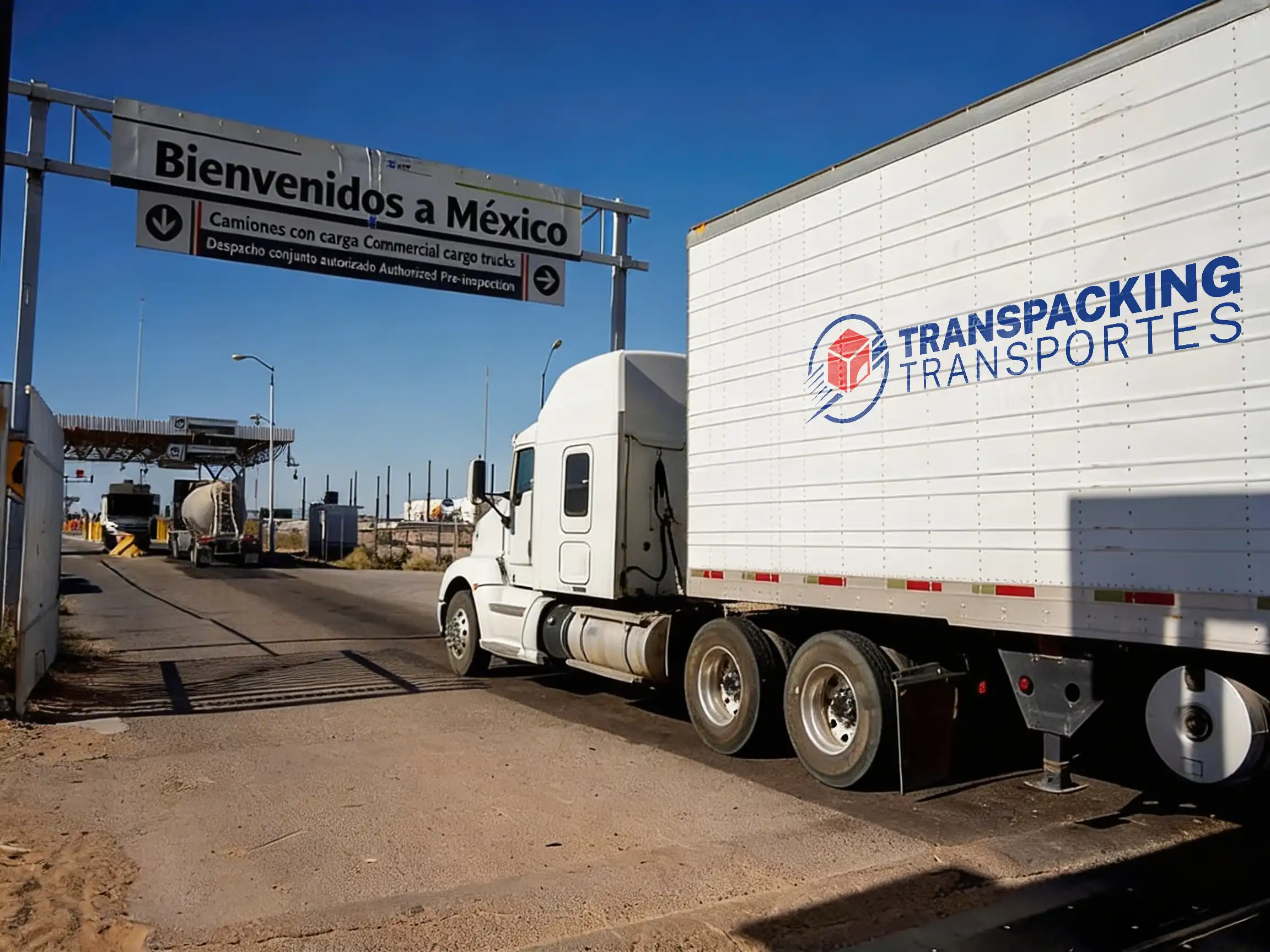 Truck crossing bridge