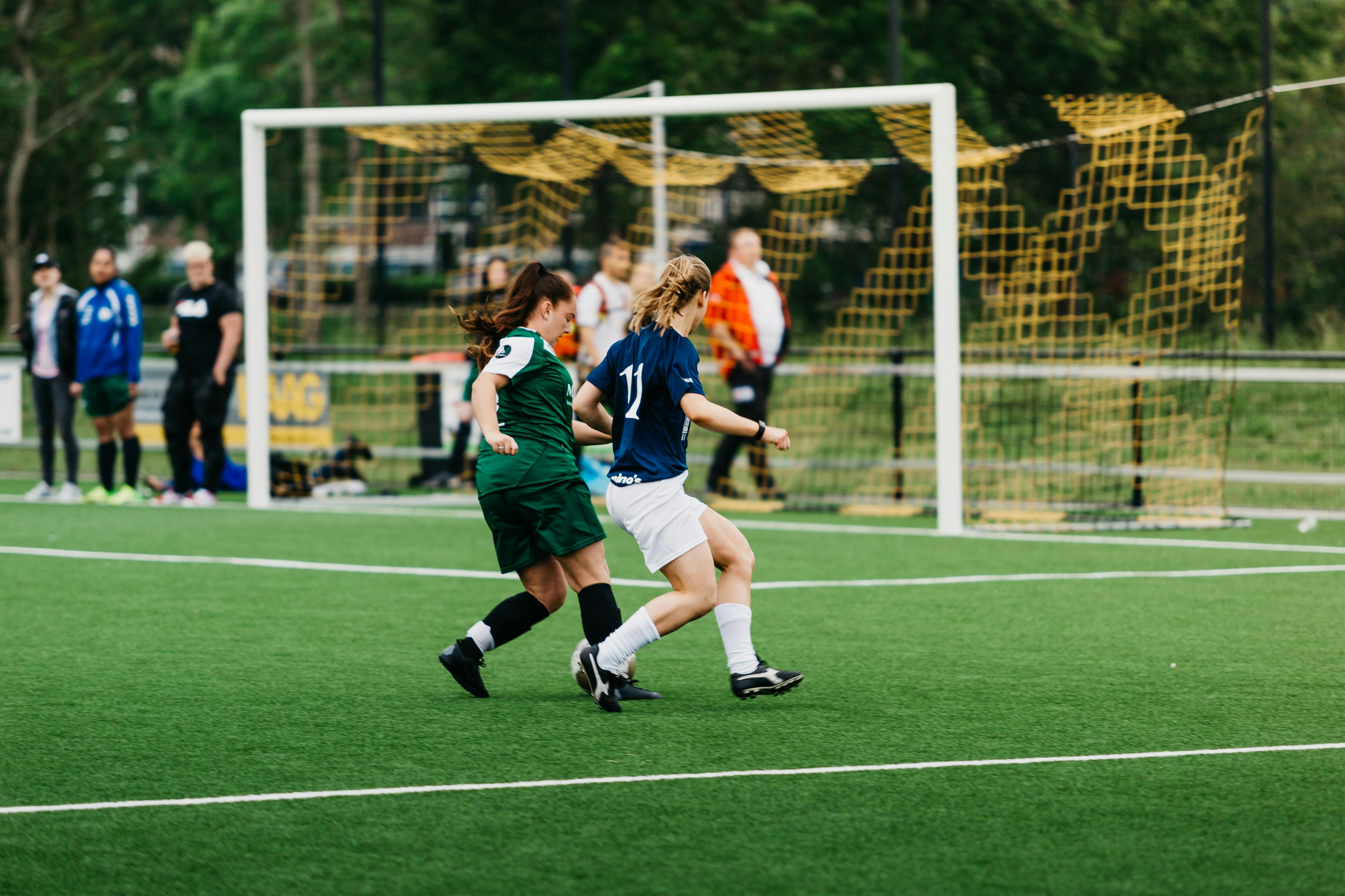 Kids playing soccer