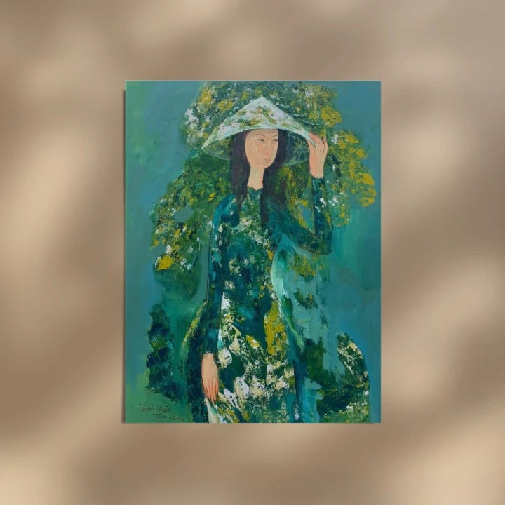 premium art poster and canvas prints, with originals available, from QART , of the artwork " Mekong Girl "