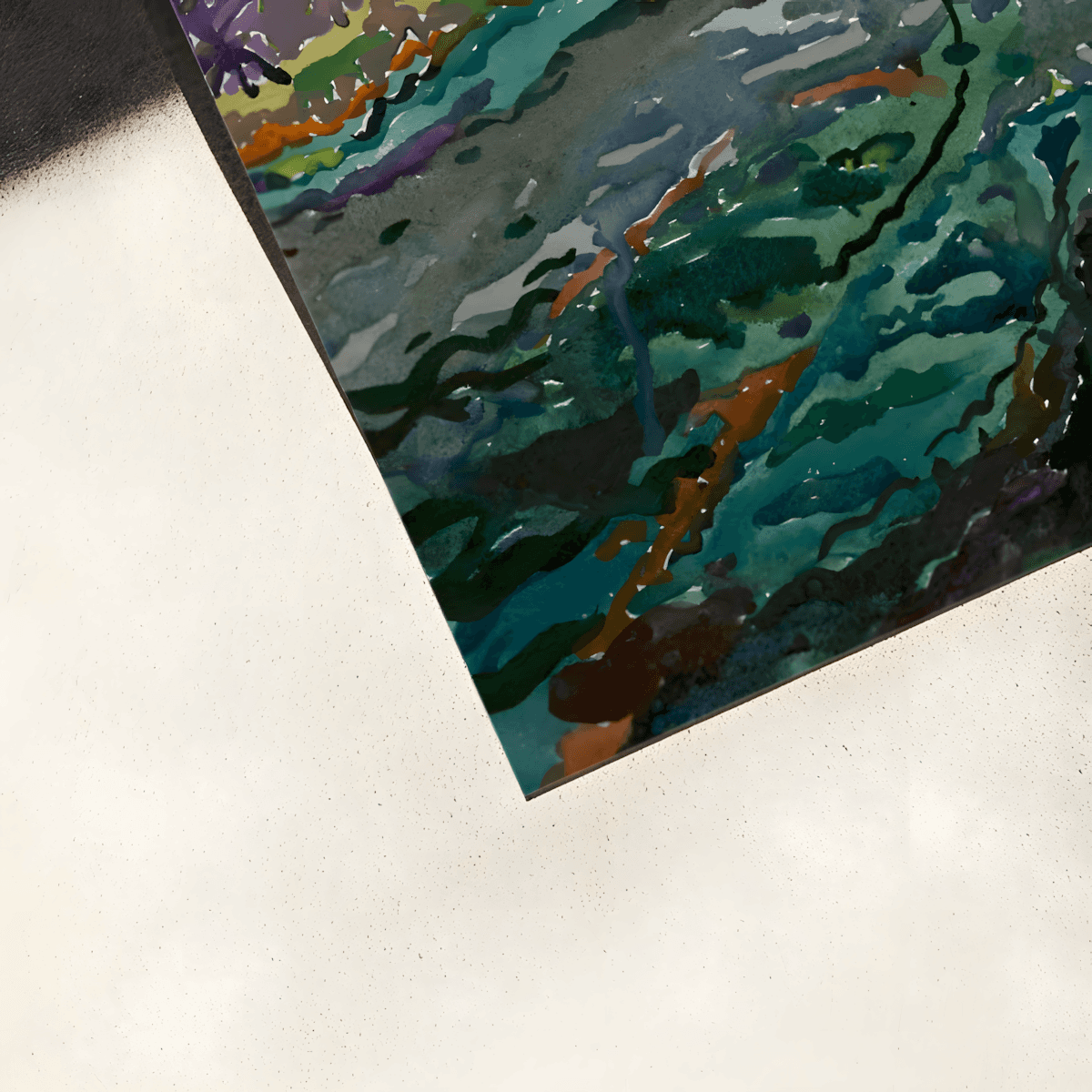 premium art poster and canvas prints, with originals available, from QART , of the artwork " The lake in Ninh Binh "