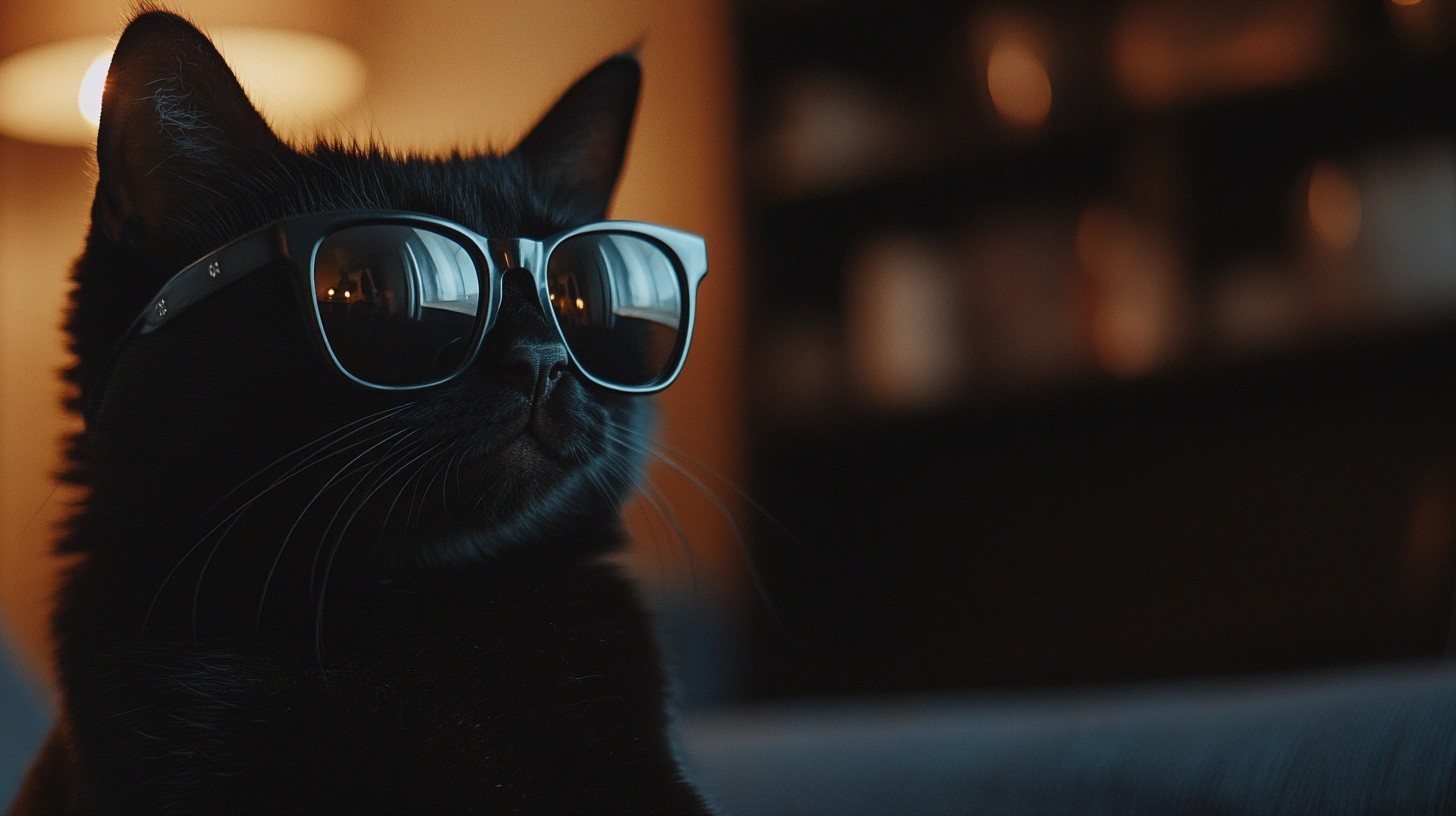 A cool cat wearing sunglasses