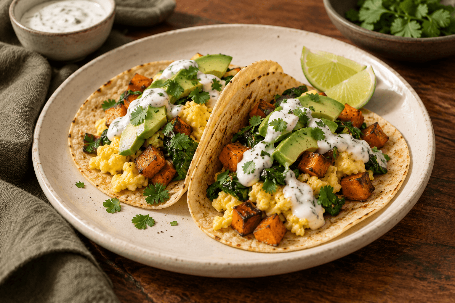 Crispy Sweet-Potato Breakfast Tacos — illustrative recipe image