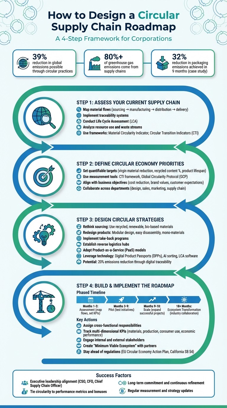 4-Step Circular Supply Chain Implementation Roadmap for Corporations