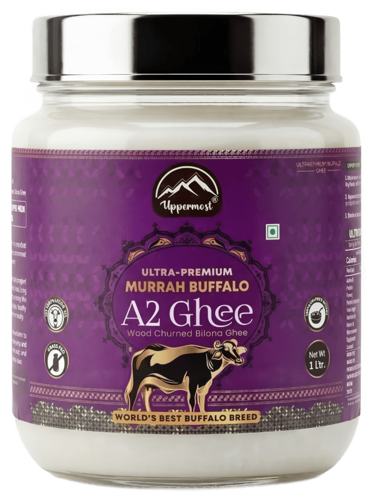 Murrah buffalo ghee jar nutritional infographic