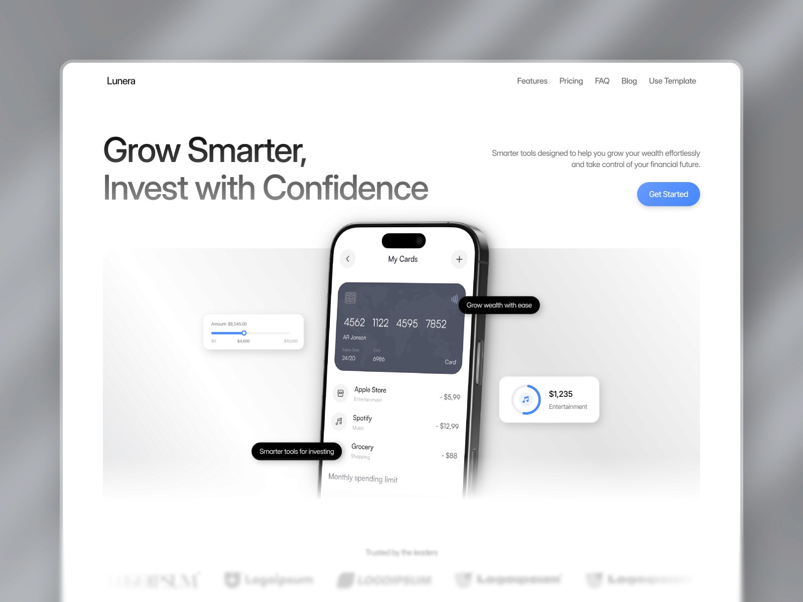 Lunera — 极简现代落地页设计案例