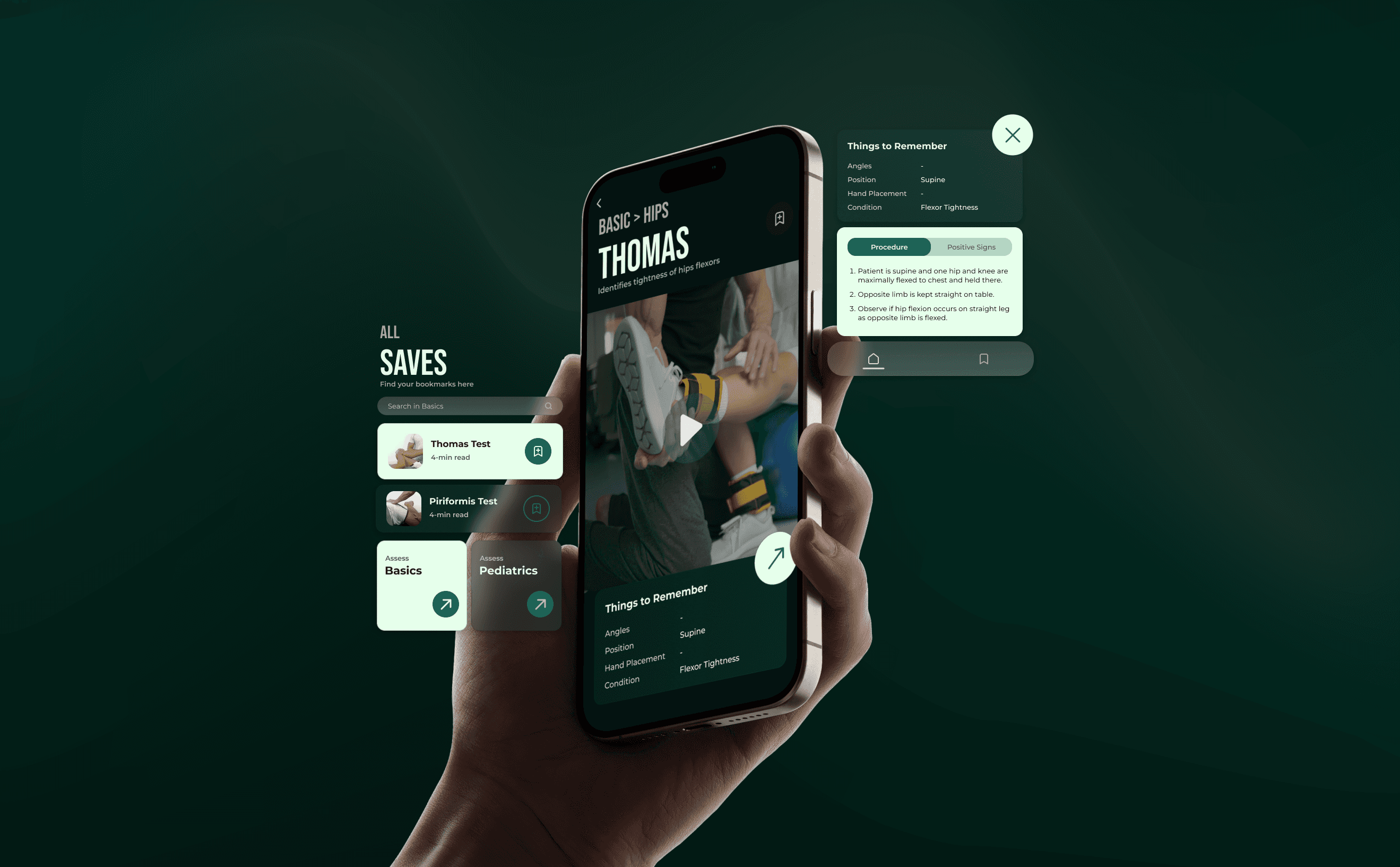 A mockup display of the mobile app with bottons