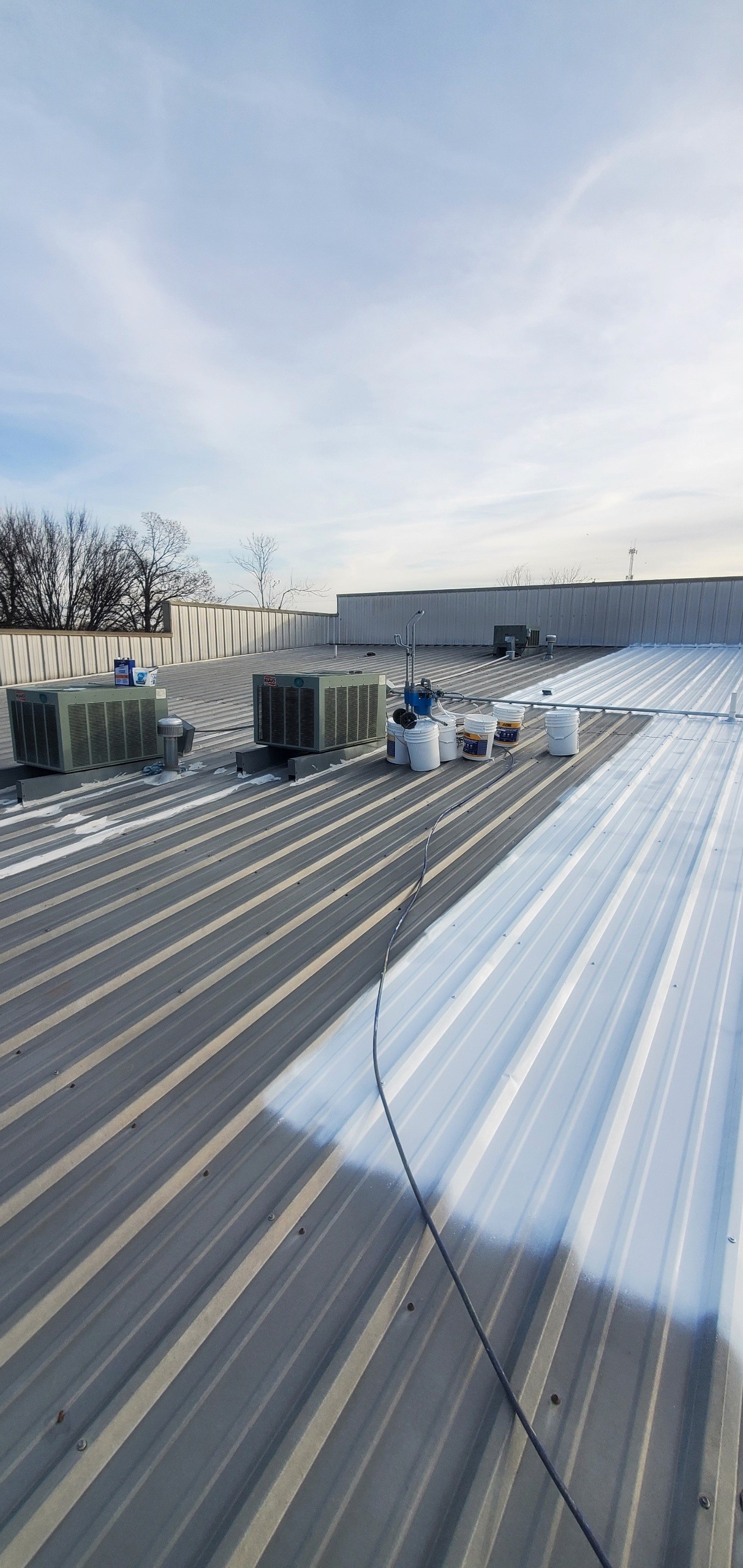 Commercial Roof Coating application