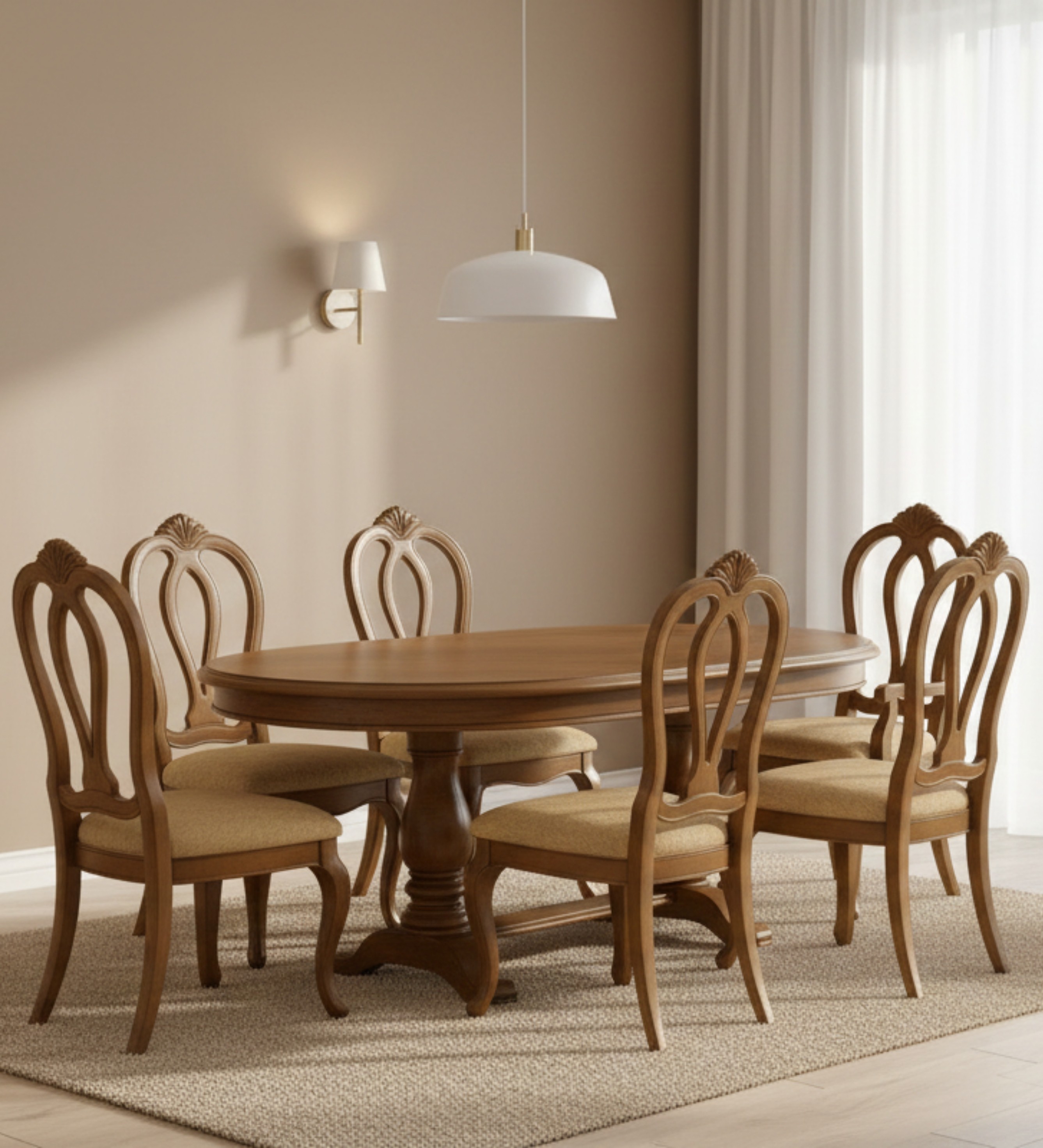 Luxury lounge seating with striped armchairs styled in a minimalist neutral interior