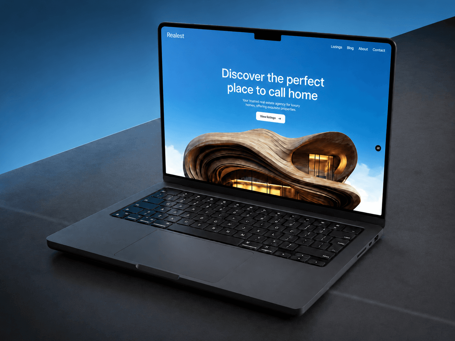 UI design project featuring clean layout and product interface