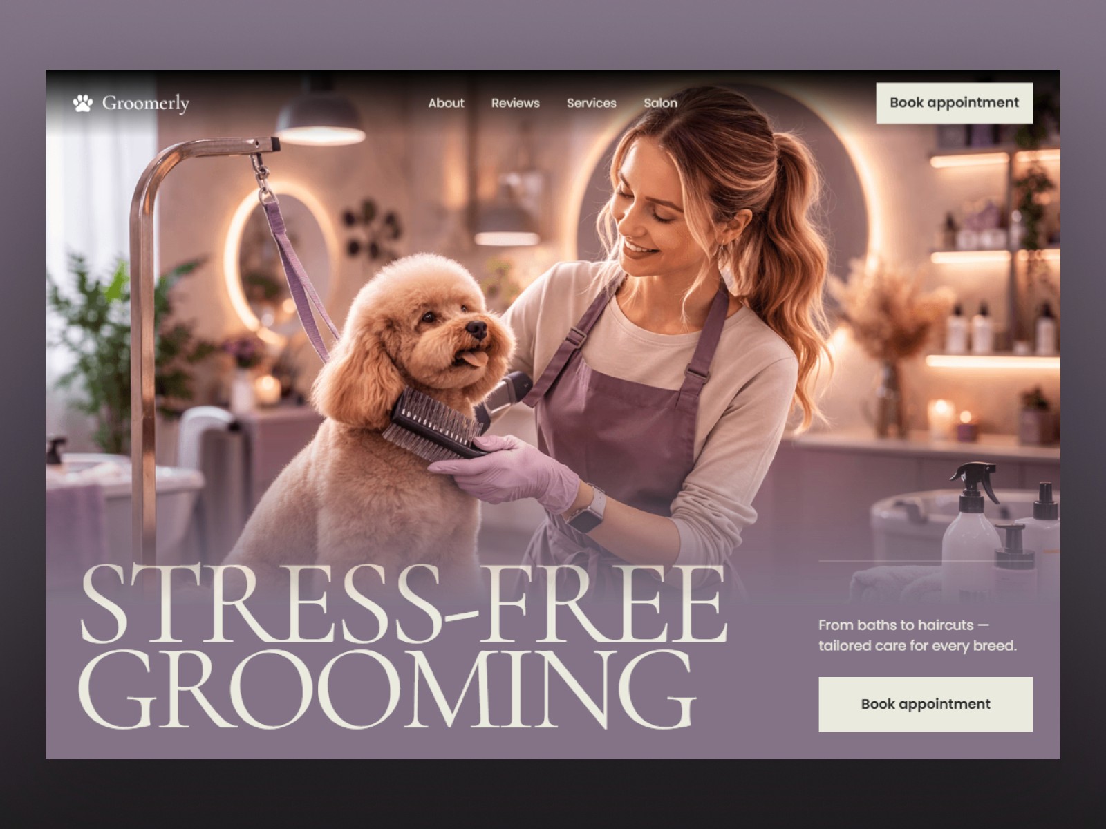 Groomerly — 极简专业企业服务官网设计灵感