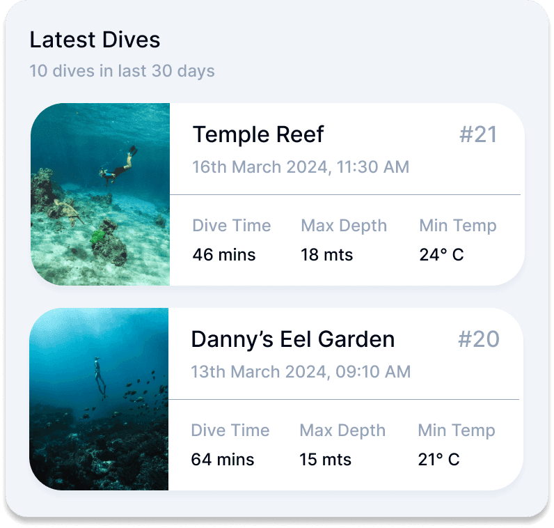 Log your Dives Effortlessly, and Share your Stories with Friends