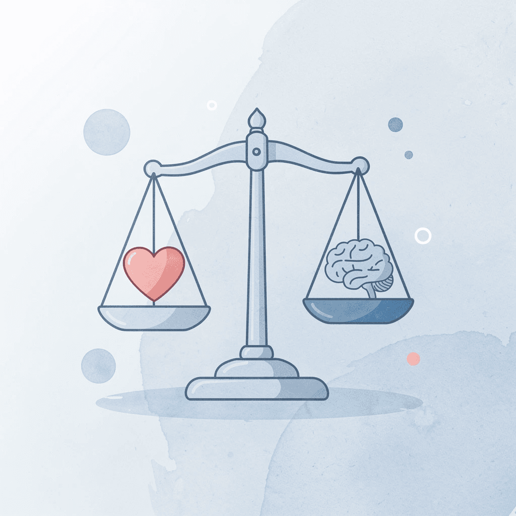 Balance scale comparing family lifestyle and child's learning style