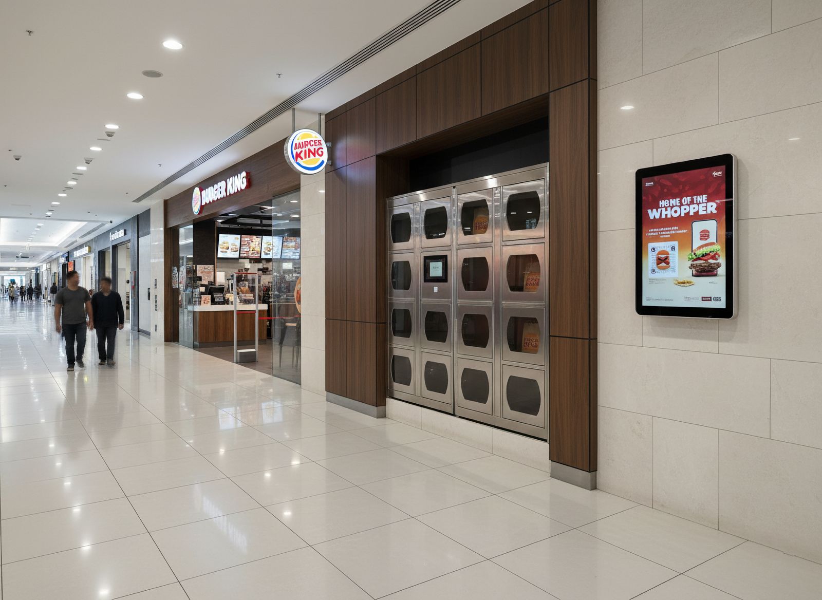 Heated Smart Locker installation for Burger King - temperature-controlled food delivery system