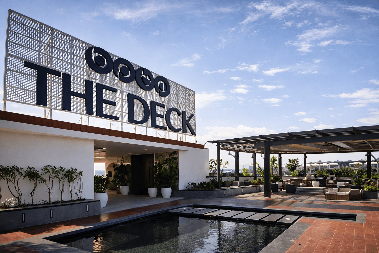 Stoovo stone flooring used in outdoor commercial deck space at BPTP project in Delhi