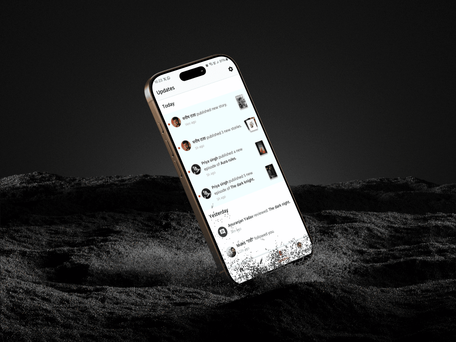 Transactional notifications for readers on Pratilipi