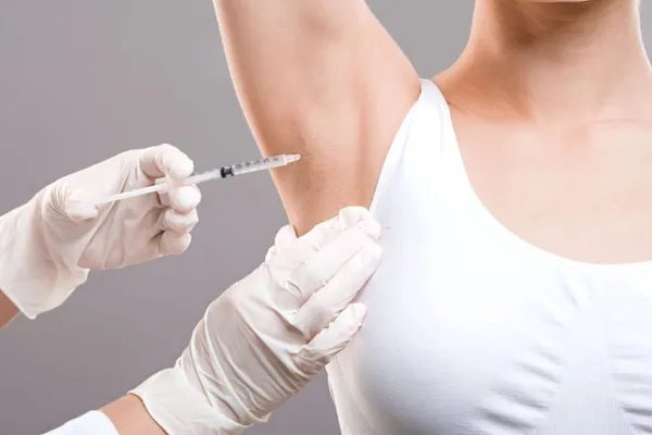Botox treatment being applied to a patient