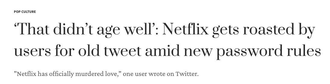 That didn't age well article headline lamenting twitter